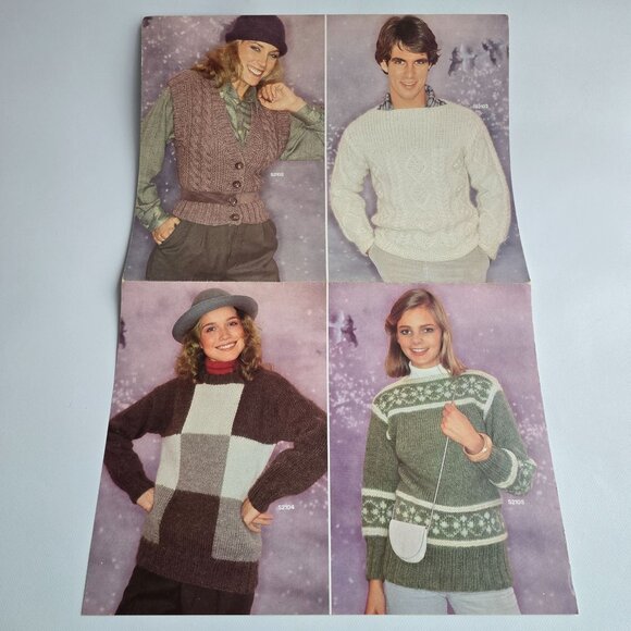 Vintage Unger Skol Yarn Knitting Pattern Book Vol 231 Sweaters & Accessories - Picture 13 of 16